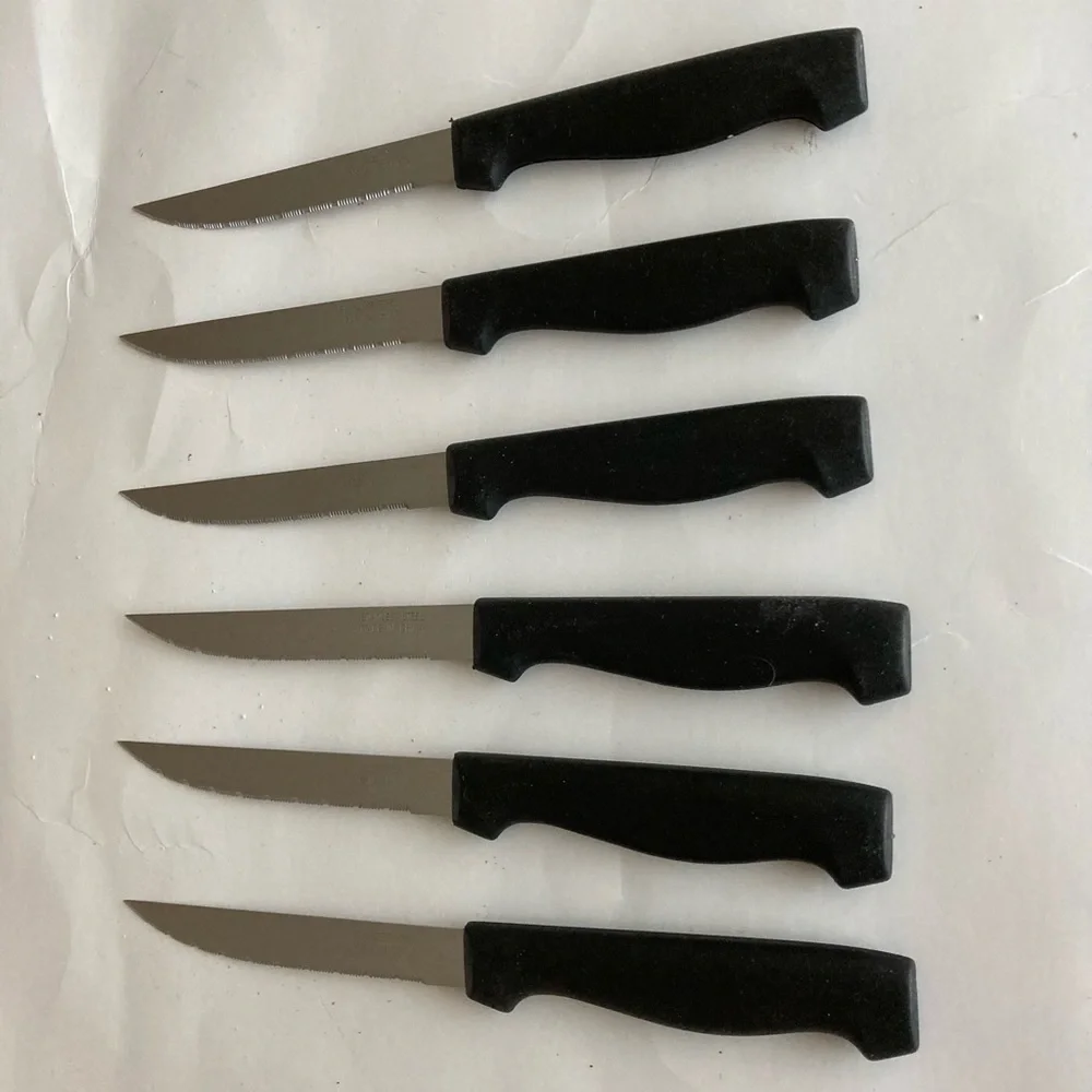 Steak knives set of 6 new steak knives stainless steel steak knives 6 knives